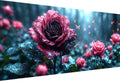 Flower Paint by Numbers Red Rose Painting Kits for Adults Beginner Painting by Numbers pre Drawn Canvas with Brush Acrylic Oil Paint Adult Craft, Gifts for Women, Room Decor (100x200cm Framed) -73zT