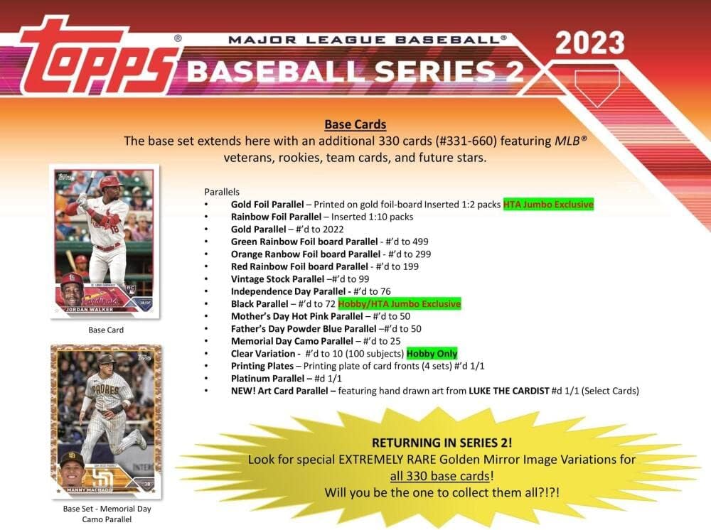 Topps 2023 Baseball Series 2 Hobby Box