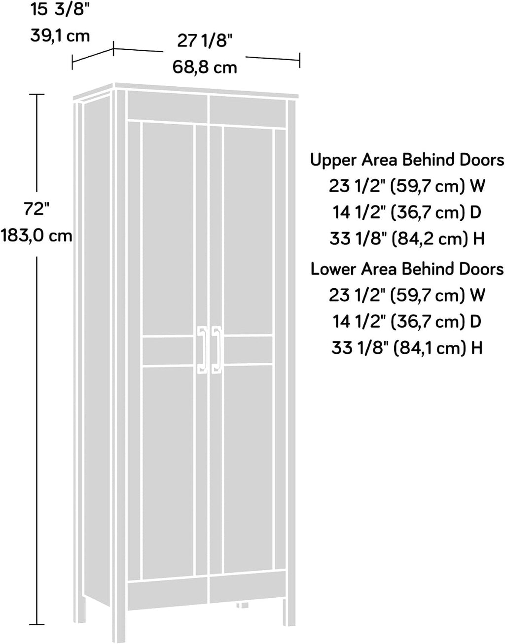 Sauder Miscellaneous Storage, Two-Door Storage Cabinet, in Spring Maple Finish
