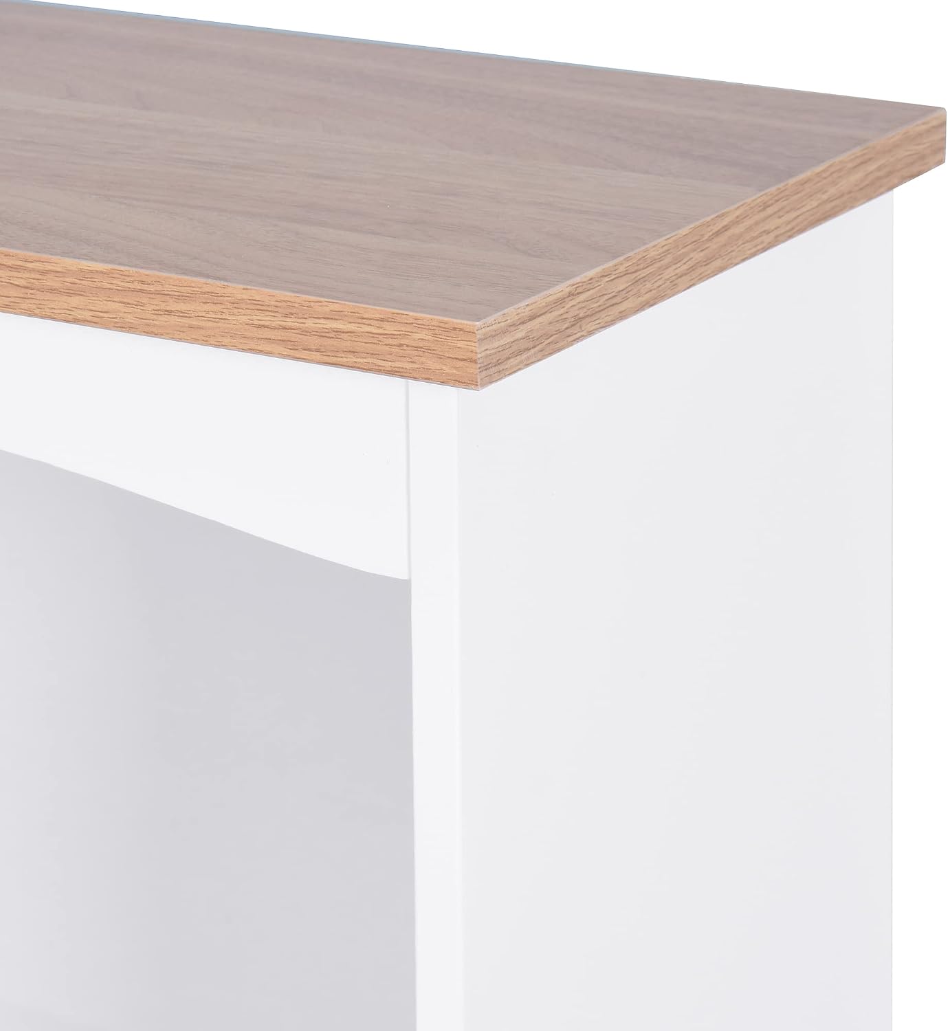 Kitchen Pantry Storage Cabinet Bar Cabinet Cupboard with Storage Drawers and Adjustable Shelf, Microwave Cabinet with Open Space for Kitchen Dining Room Living Room, White