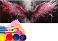 Paint by Numbers Kits for Adult Beginners, Paint by Numbers Pink Wings, DIY Paint by Numbers with Paints and Brushes Kits, DIY Canvas Oil Painting Paint by Numbers Home Decor (Without Frame) 100x200cm