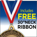 Racing Medals - 2 1/2' Laurel Wreath Checkered Flags Race Medal - Great Car Racing Awards for Kids