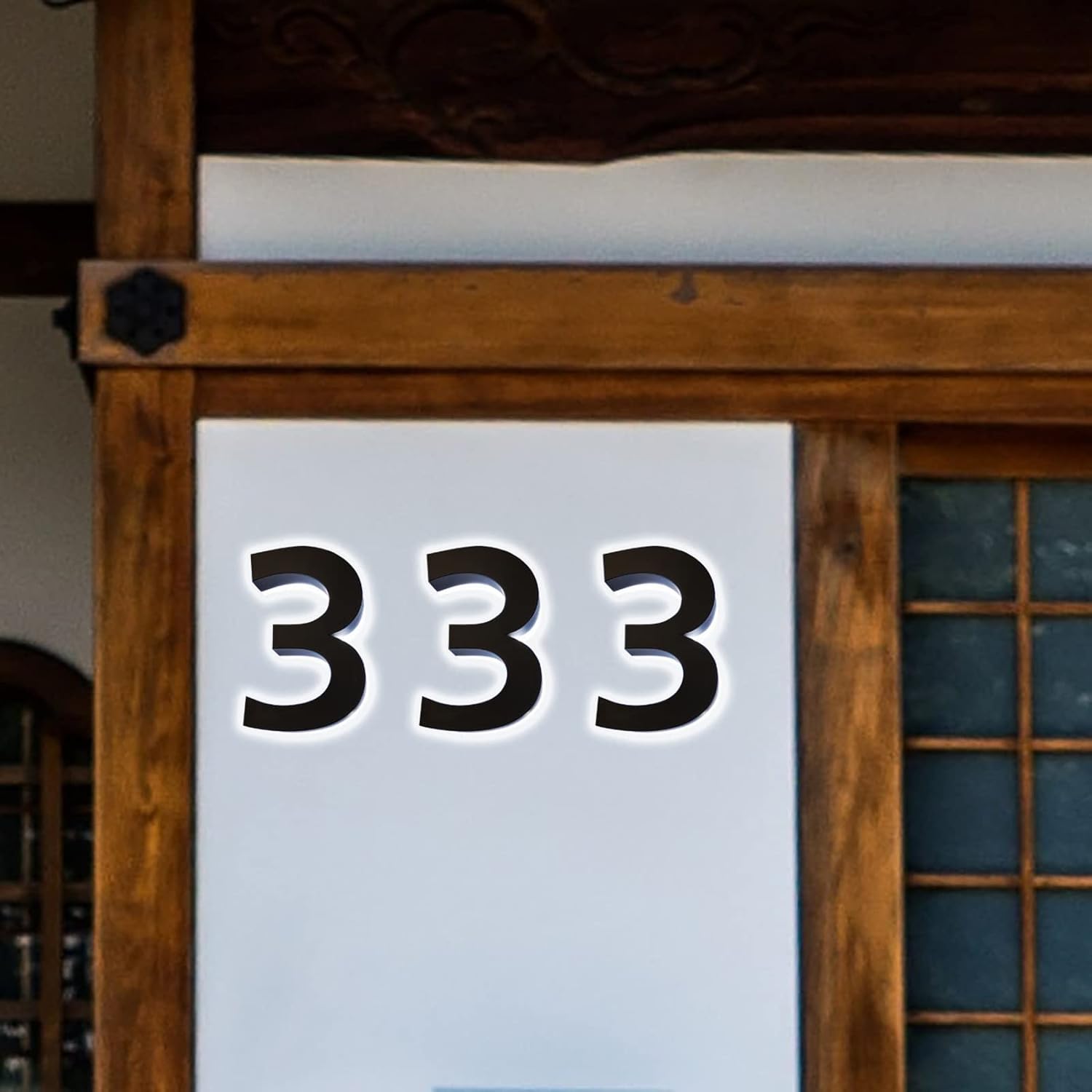 Modern Backlit LED House Numbers 14', Stainless Steel Acrylic Light Up LED Address Number Sign, Waterproof Outdoor Illuminated Address Numbers,Y