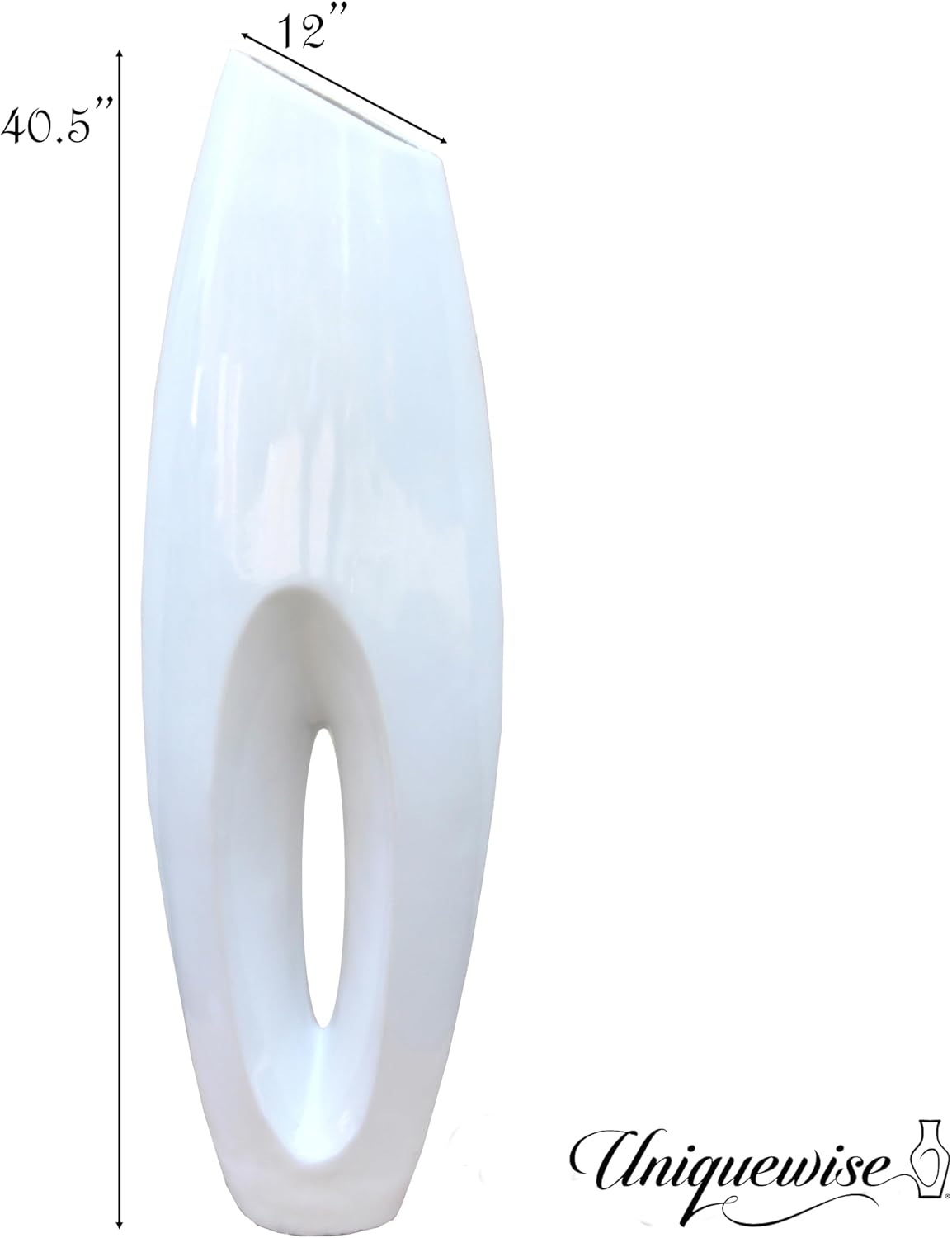 Tall Floor, Modern White Large Floor, 40-inch Vase, Decorative Lightweight , Home Decor, for the Entryway, Dining Room, Living Room, or Bedroom, Fill with Pampas Grass, Large