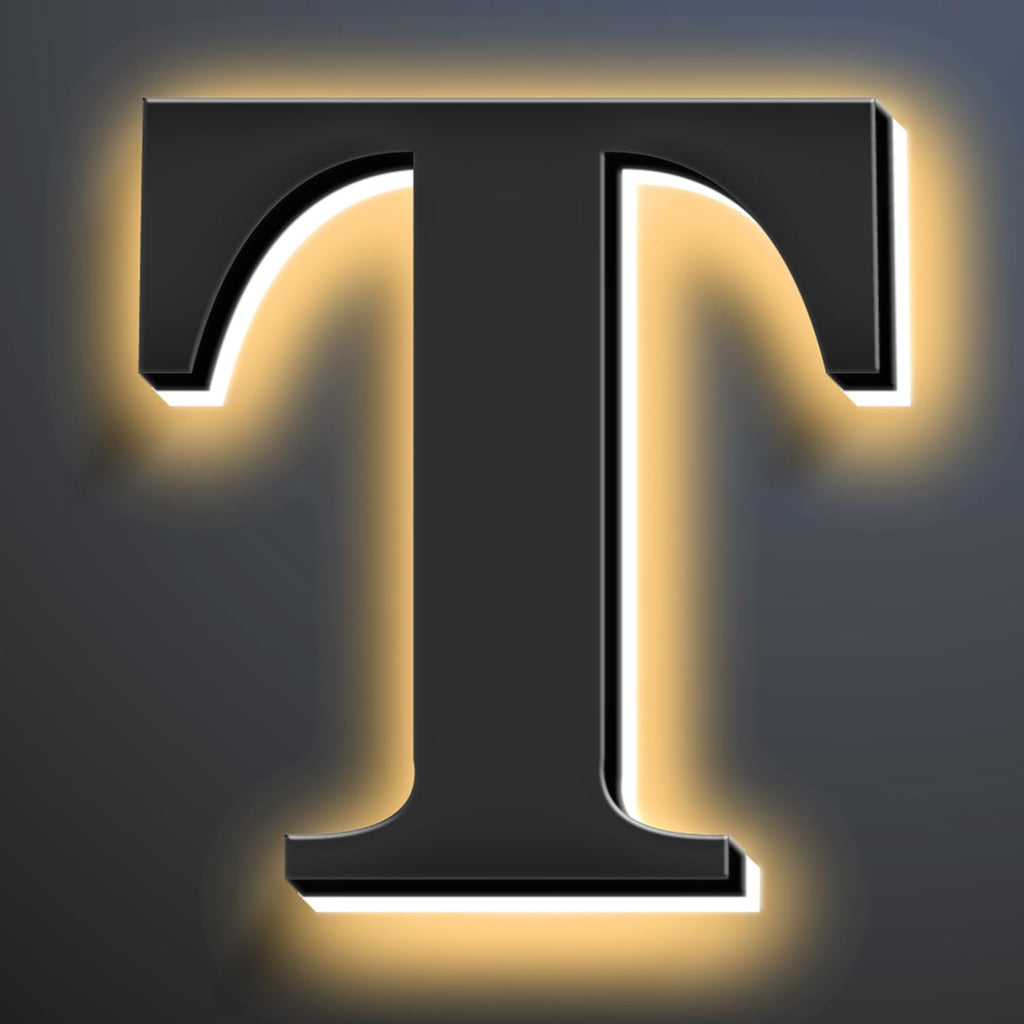 Backlit Illuminated LED House Numbers Upgrade Your Address Signs 16 Inch, Large Modern Light Up Address Numbers Signs, Stainlesss Steels Home Address Signs,T