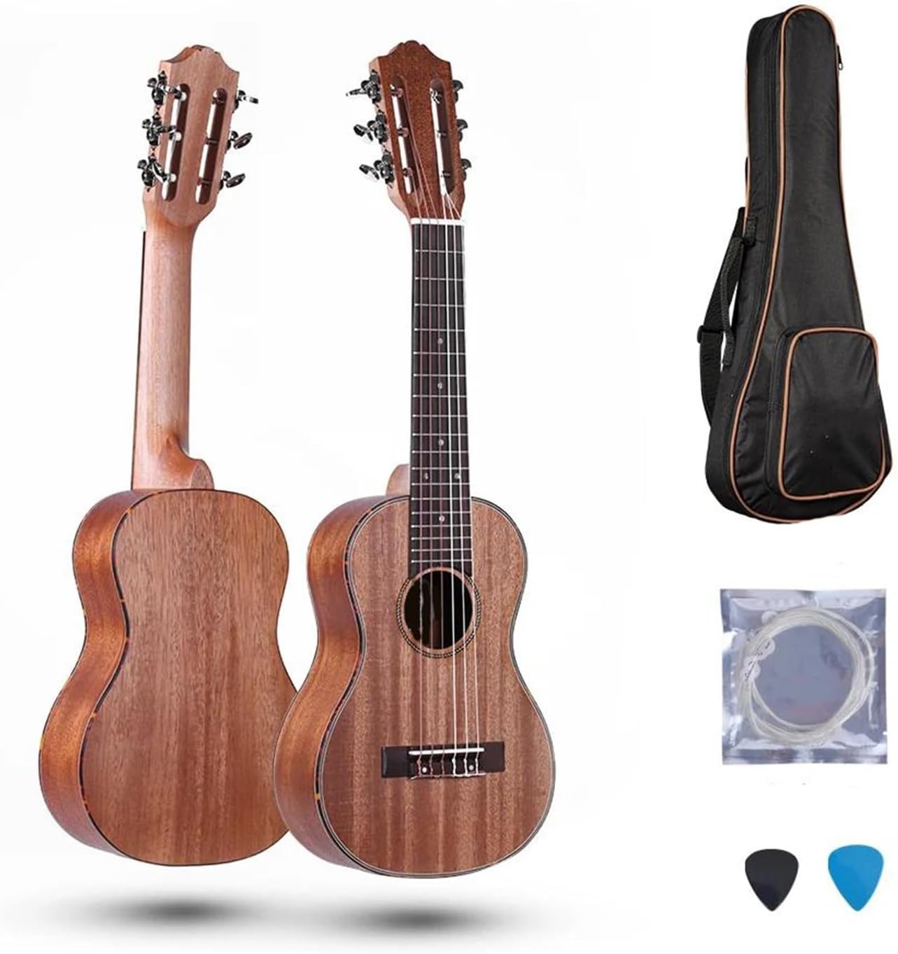 Adult Ukulele 28 Inch Ukulele Mahogany 6 Nylon String Small Classical Guitar Suitable For Outdoor Performances