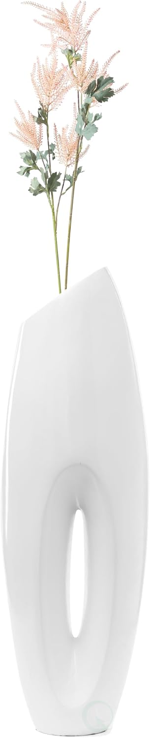 Tall Floor, White Floor, Home Decor, 29-inch, Decorative Lightweight, for The Entryway, Dining Room, Living Room, or Bedroom, Fill with Pampas Grass, Small