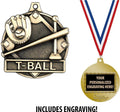 T-Ball Medals, 2' Gold Kids T-Ball, Baseball Medal Award with Free Custom Engraving Prime