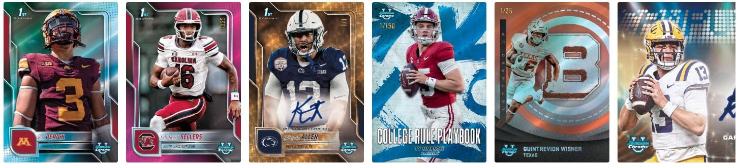 2025 Bowman University Chrome Football HOBBY box (20 pks/bx)