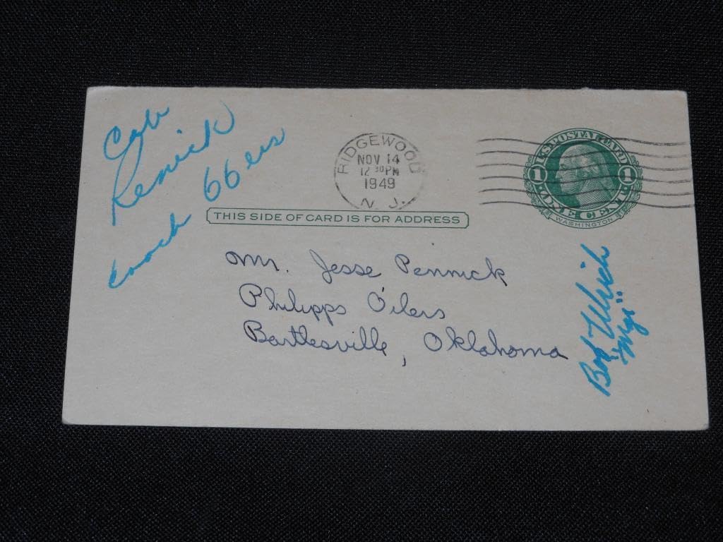 1948 US Mens Basketball Medal Cab Renick (d.99) Signed 1949 GPC RARE M14 - NBA Cut Signatures