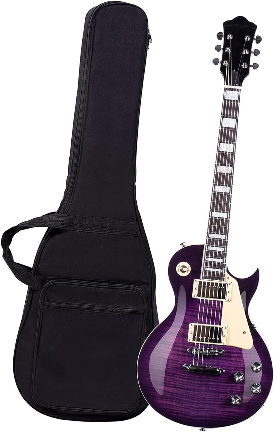 Solid Solid Electric Guitar With Gig Bag Ideal For Beginner Musicians Professional Electric Guitar(Purple)