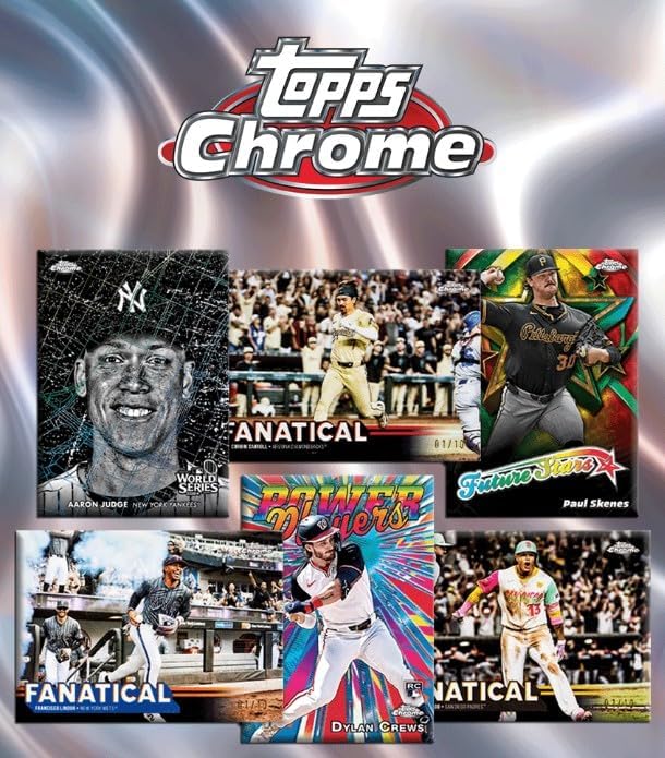 NEW 2025 CHROME Baseball Trading Card MEGA Box - Bonus Aaron Judge Card Sized Print