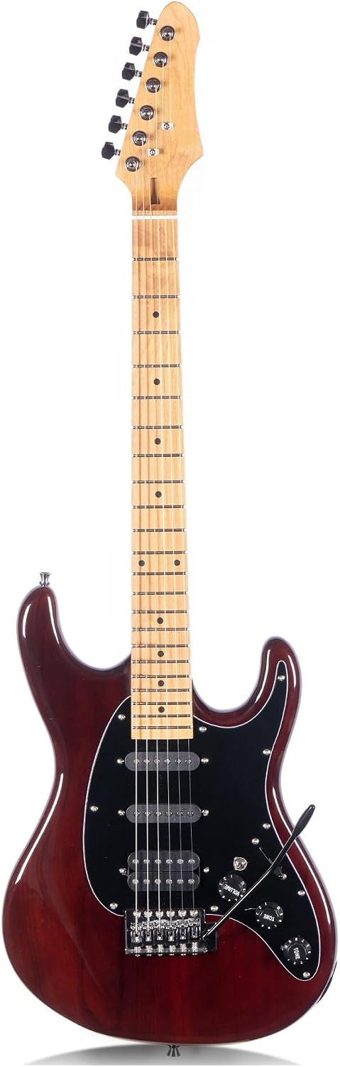 Electric Guitar Playing Instrument Professional Beginners And Adults Professional Electric Guitar(Coffee)