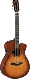 Yamaha TAS3 C TransAcoustic Guitar (2nd Gen), Sand Burst Finish with Hard Bag