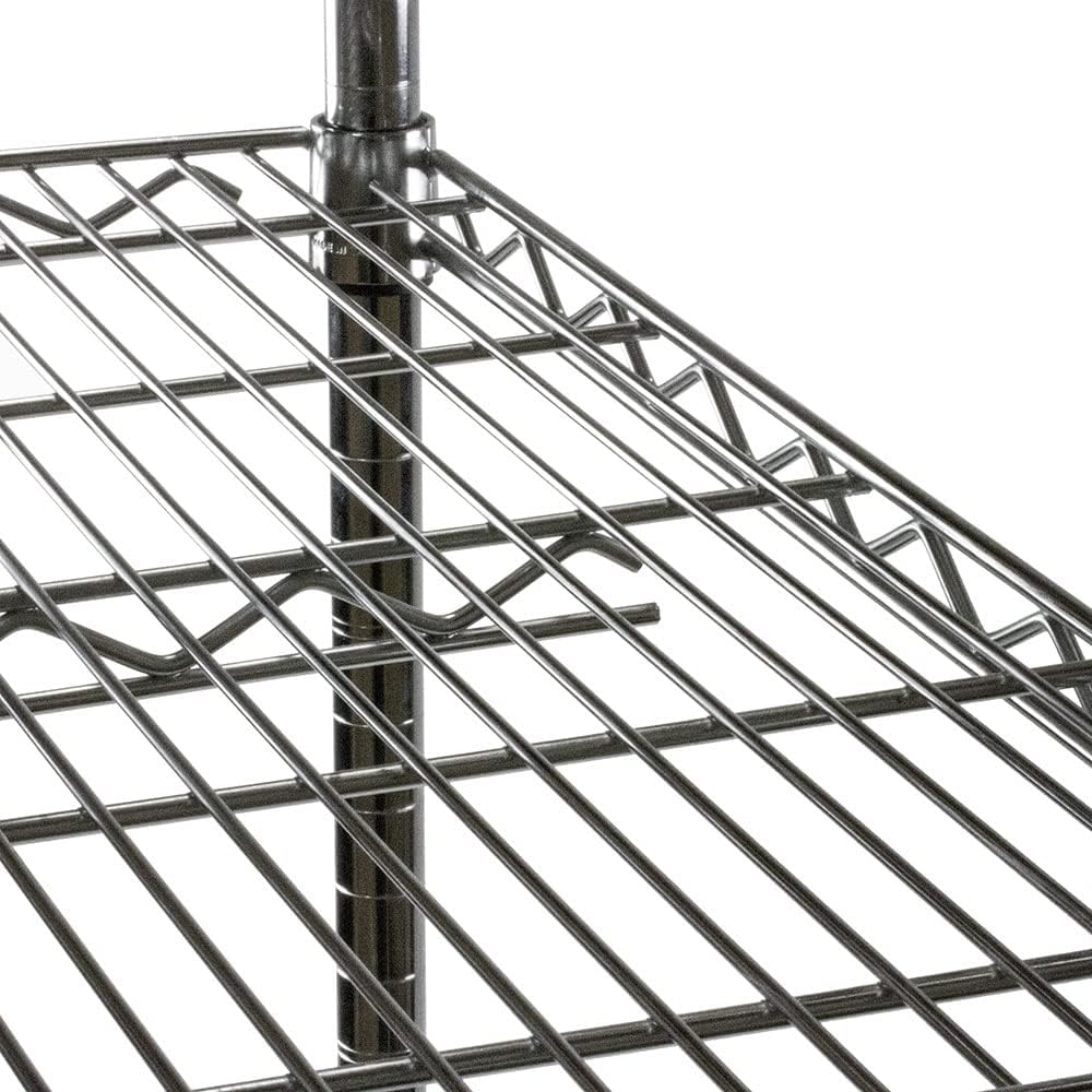 Shelving Inc. 14' d x 18' w x 96' h Chrome Wire Shelving with 5 Tier Shelves, Weight Capacity 800lbs Per Shelf