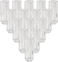 Serene Spaces Living Slim Clear Ribbed Glass Votive Holder, Decorative Centerpiece for Wedding, Christmas, Thanksgiving, Living Room, Home Décor, 2.25' Diameter & 6.25' Tall, Pack of 24