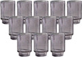 Serene Spaces Living 5in Smoke Ribbed Glass Votive Holder, Decorative Centerpiece for Wedding, Christmas, Thanksgiving, Dining Table, Living Room, Home Décor, 3.25' Diameter & 5' Tall, Pack of 24
