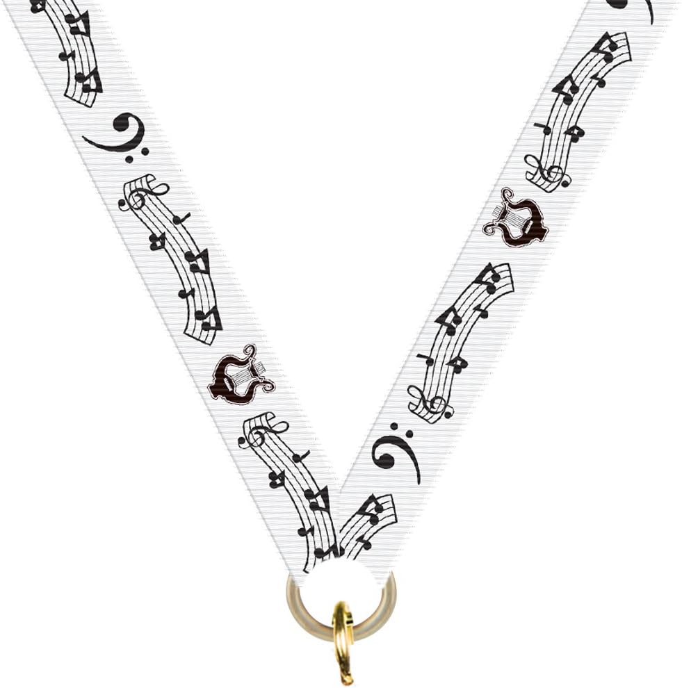 Crown Awards Music Medals- 2' Gold Band Medals