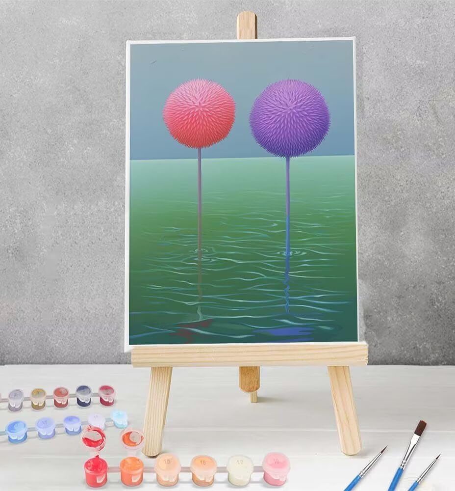 Paint by Numbers Kit for Beginner Beginners Abstract Paintings Acrylic Easy Paint by Number Pink Watercolor Adults' Canvas Art on Canvas 40x53 inch Model YEYUMEOZ0-2