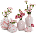 Two's Company Pink Chinoiserie Hand Painted Vase, Set of 5, Porcelain, Home Decor Accessories, 54698