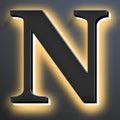 Backlit Illuminated LED House Numbers Upgrade Your Address Signs 16 Inch, Large Modern Light Up Address Numbers Signs, Stainlesss Steels Home Address Signs,N