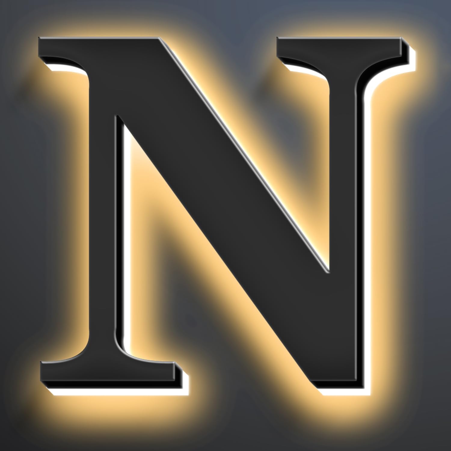 Backlit Illuminated LED House Numbers Upgrade Your Address Signs 16 Inch, Large Modern Light Up Address Numbers Signs, Stainlesss Steels Home Address Signs,N