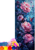 Flower Pink Paint by Numbers for Adults, DIY Paint by Number Kit, DIY Painting by Numbers for Beginner Kits, DIY Canvas Oil Painting Acrylic Paints for Gift Home Wall Decor (Without Frame) 100x200cm