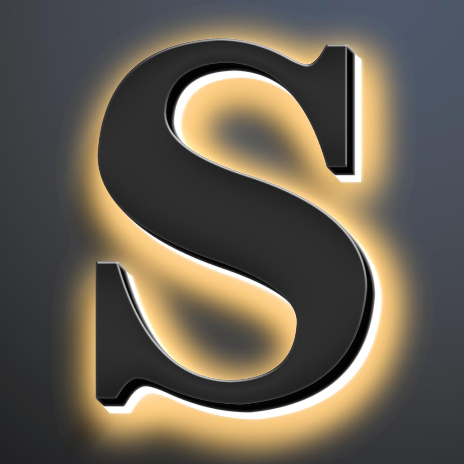 Backlit Illuminated LED House Numbers Upgrade Your Address Signs 16 Inch, Large Modern Light Up Address Numbers Signs, Stainlesss Steels Home Address Signs,S
