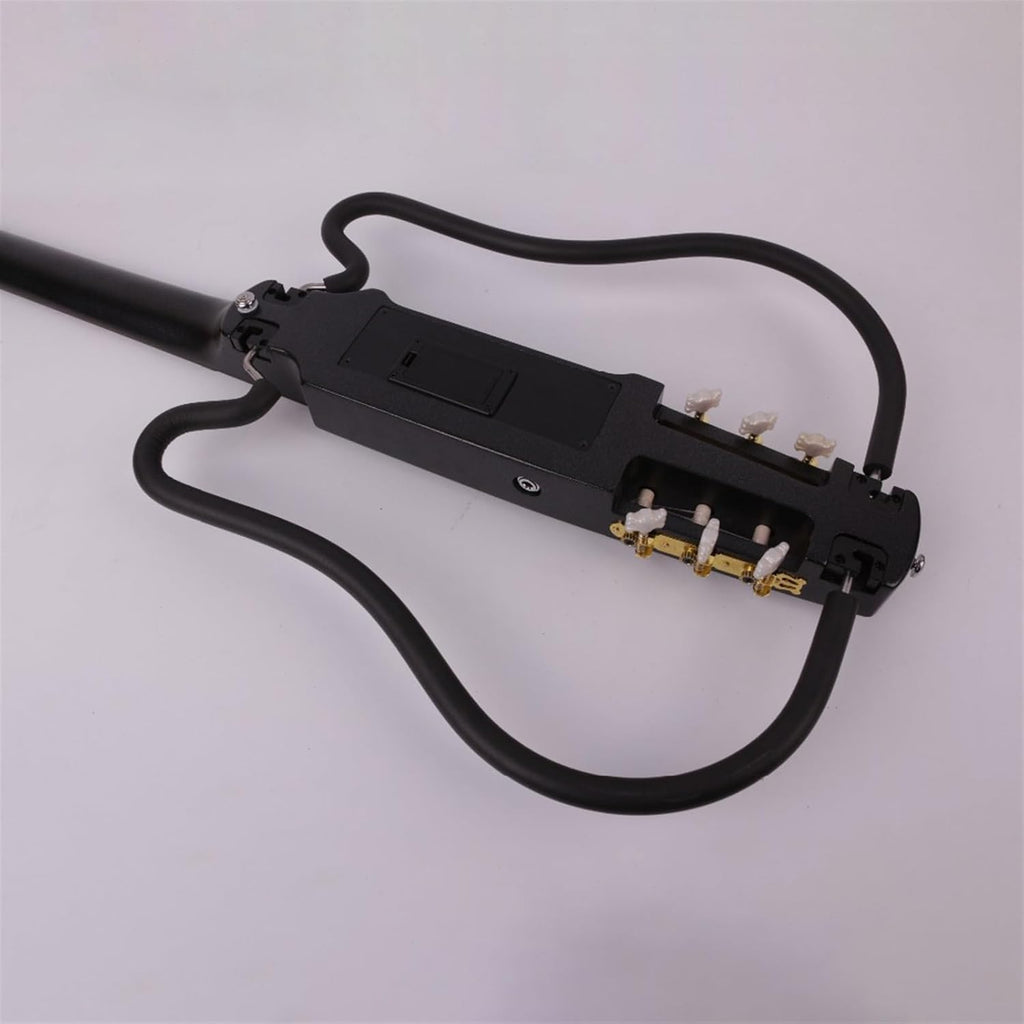 22 Frets Silent Nylon String Headless Electric Guitar Built in Effector Travel Portable Foldable Guitar Professional Headless Guitar (Color : 02)