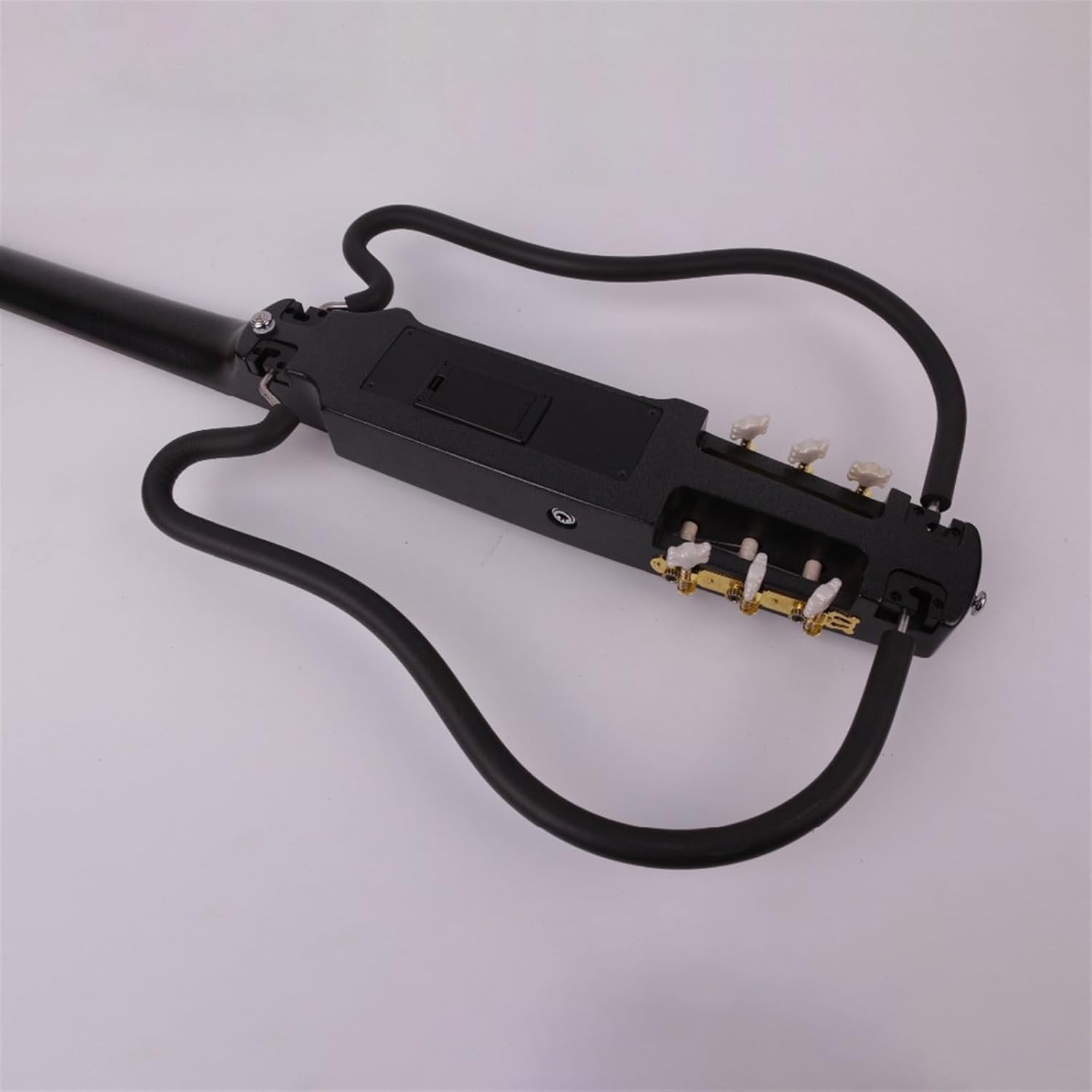22 Frets Silent Nylon String Headless Electric Guitar Built in Effector Travel Portable Foldable Guitar Professional Headless Guitar (Color : 02)