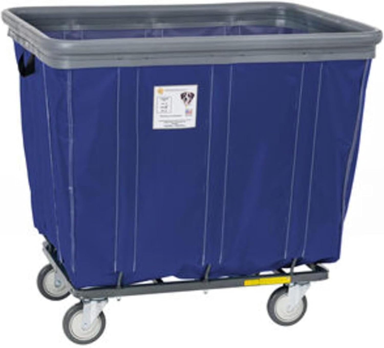 R&B Wire Products, Inc., Vinyl Basket Truck w/Air Cushion Bumper, Capacity 600 lb, Capacity Volume 17 ft³, Color Navy, Model# 414SOBC/NVY