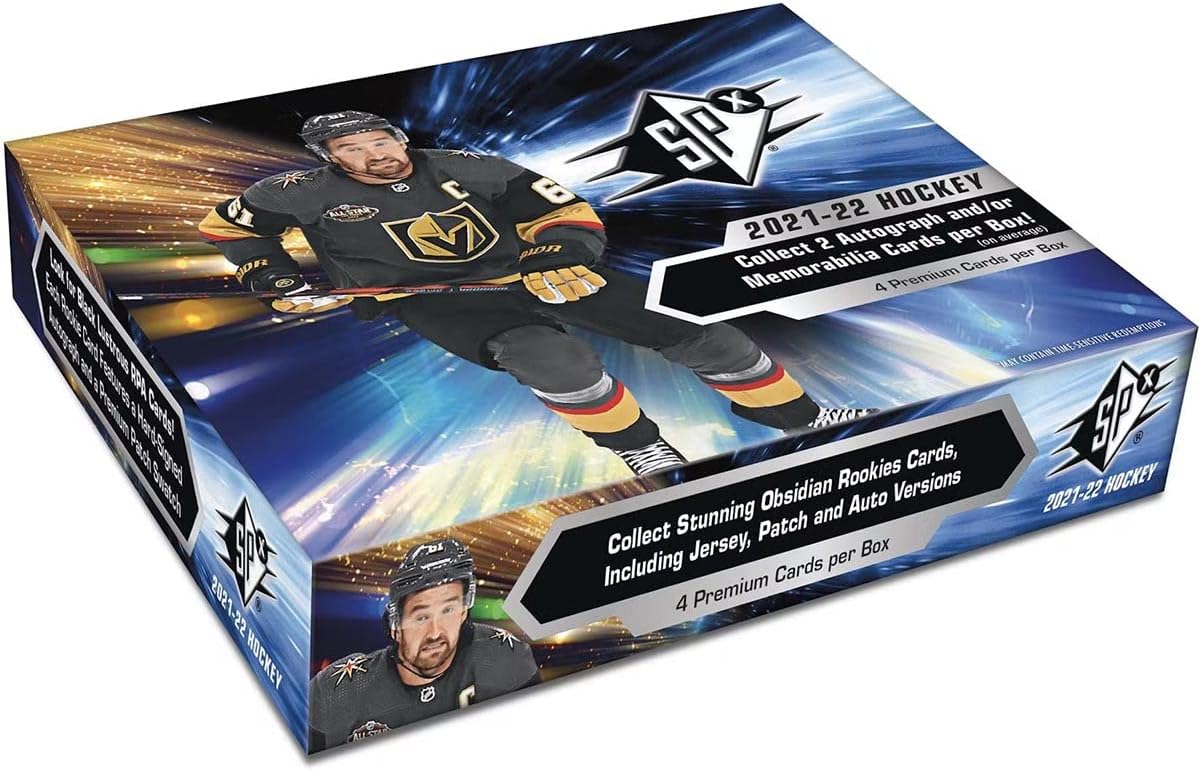 2021/22 Upper Deck SPx NHL Hockey HOBBY box (4 cards/bx)