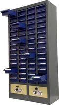 60 Drawers Part Cabinet Nut and Bolt Organizer Bolt Bin Cabinet Small Metal Parts Organizer Bolts Screw Storage with Two Lockable Large Drawers