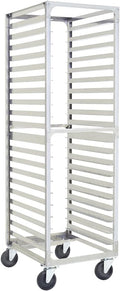 20 Pan 3' Spacing Commercial Aluminum Bun Racks, NSF Listed Heavy Duty Speed Rack for Bakery, Restaurant & Catering, 20 Tier 20.5' x 26' x 70' Speed Rack with Heavy Duty Plate Casters