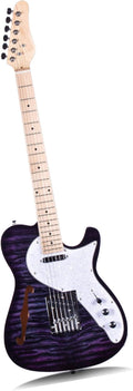 Suitable For Beginners To Practice Electric Guitar And Jazz Playing Professional Electric Guitar(Dark Purple)