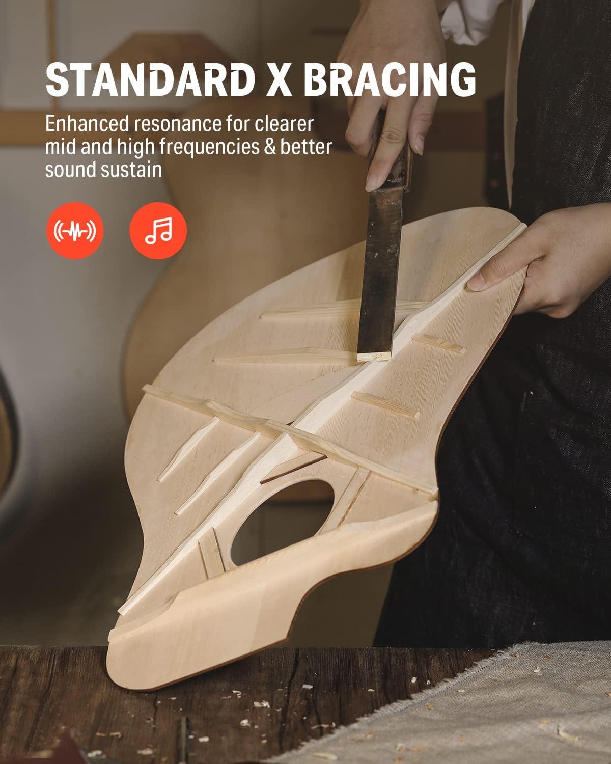 Donner Acoustic Guitar for Beginner-Guitar Bridge Pins