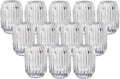 Serene Spaces Living Clear Optical Glass Votive Holder, Perfect for Weddings and Home Décor, 5' Tall & 3.5' Diameter, Set of 12
