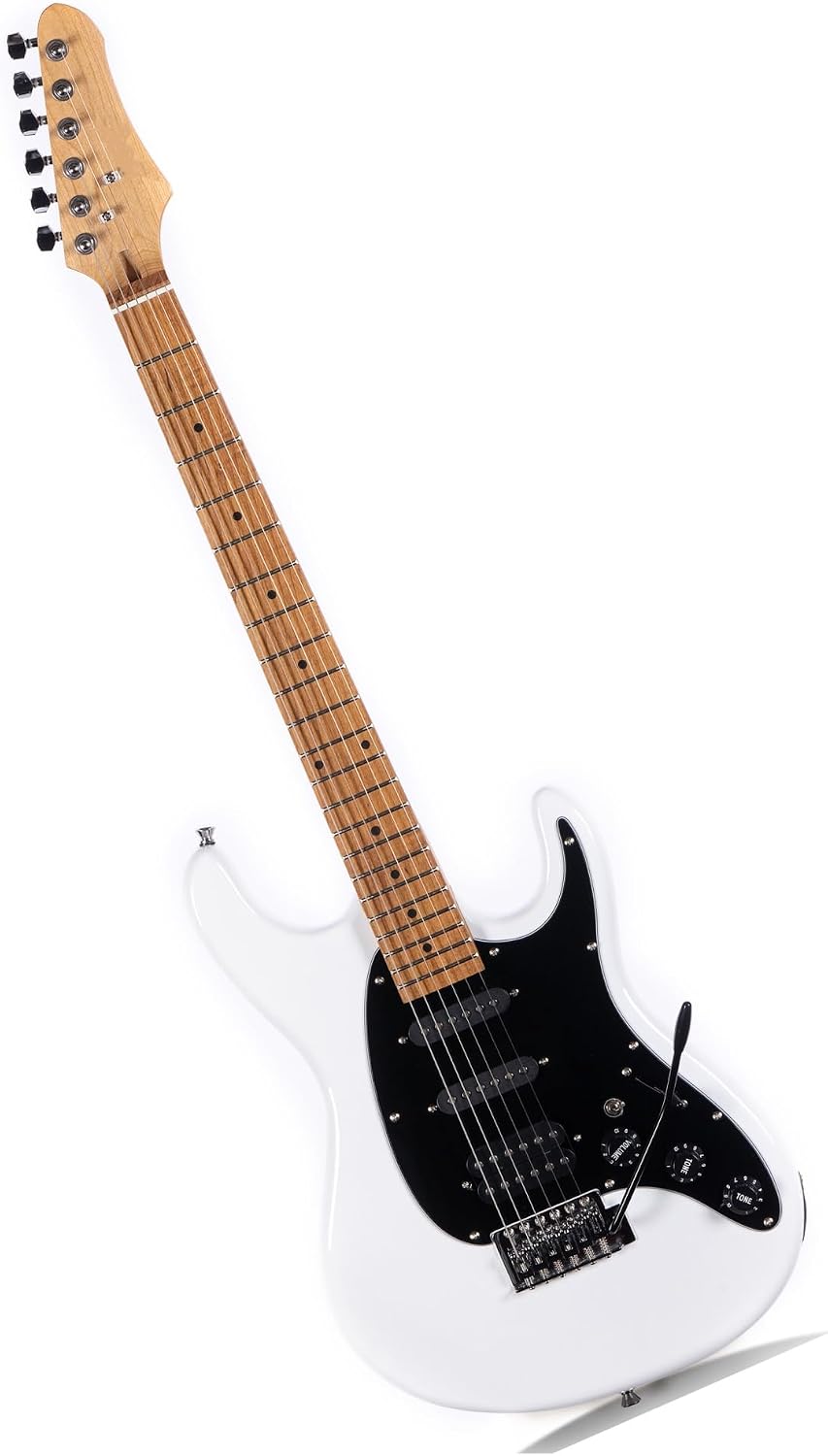 Electric Guitar Playing Instrument Professional Beginners And Adults Professional Electric Guitar(White)
