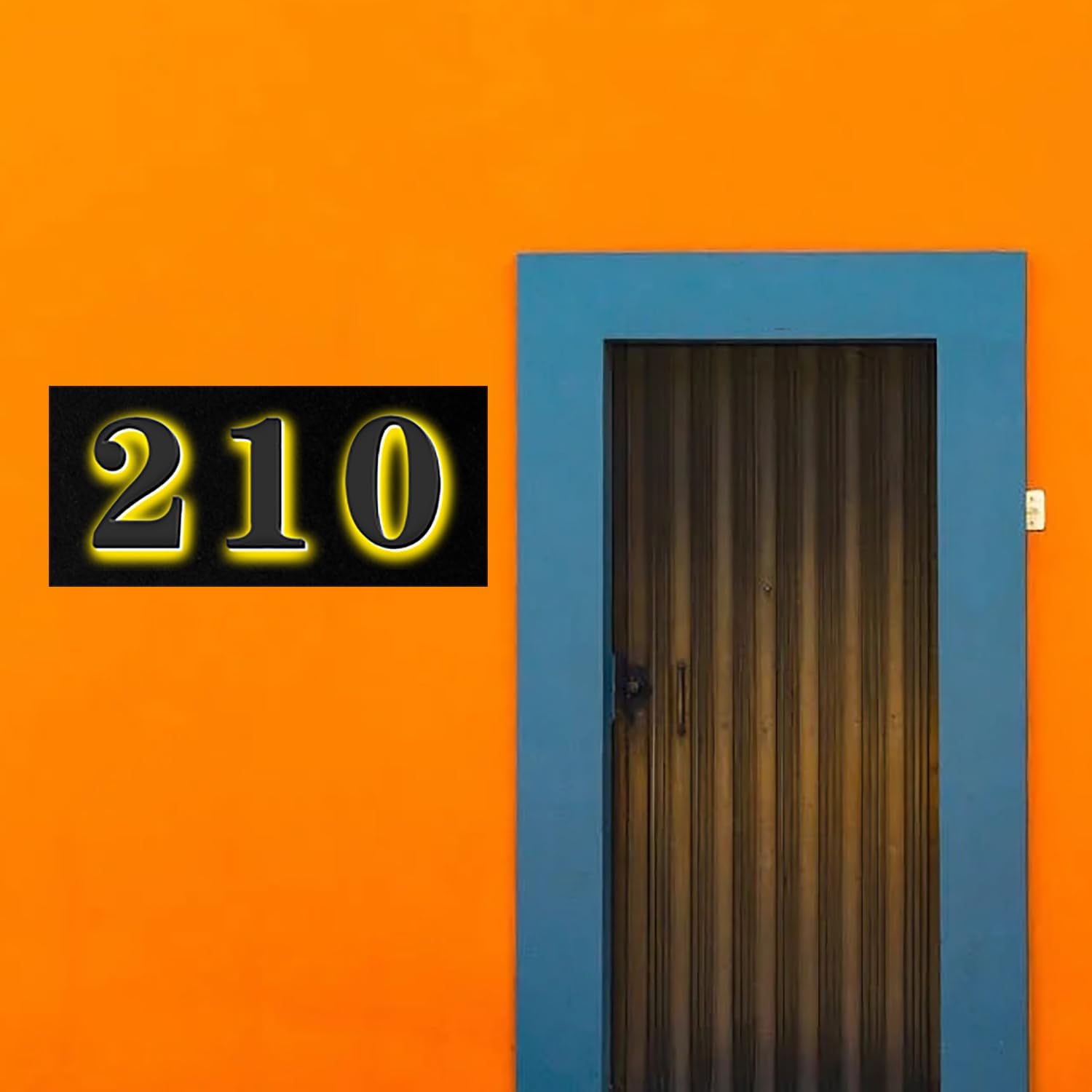 Backlit LED Illuminated House Numbers 20 Inch, Stainless Steel Hand-Polished For House Address Signs, Modern Light Up House Number, Metal Address Numbers With Lights,7