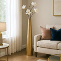 Floor Vase for Living Room Decor – Metal Vase for Home, Bedroom, or Office – Elegant vase adds a Sophisticated Accent to Any Table, House, or Room Decor – Flower Vases for Centerpieces – 58', Gold