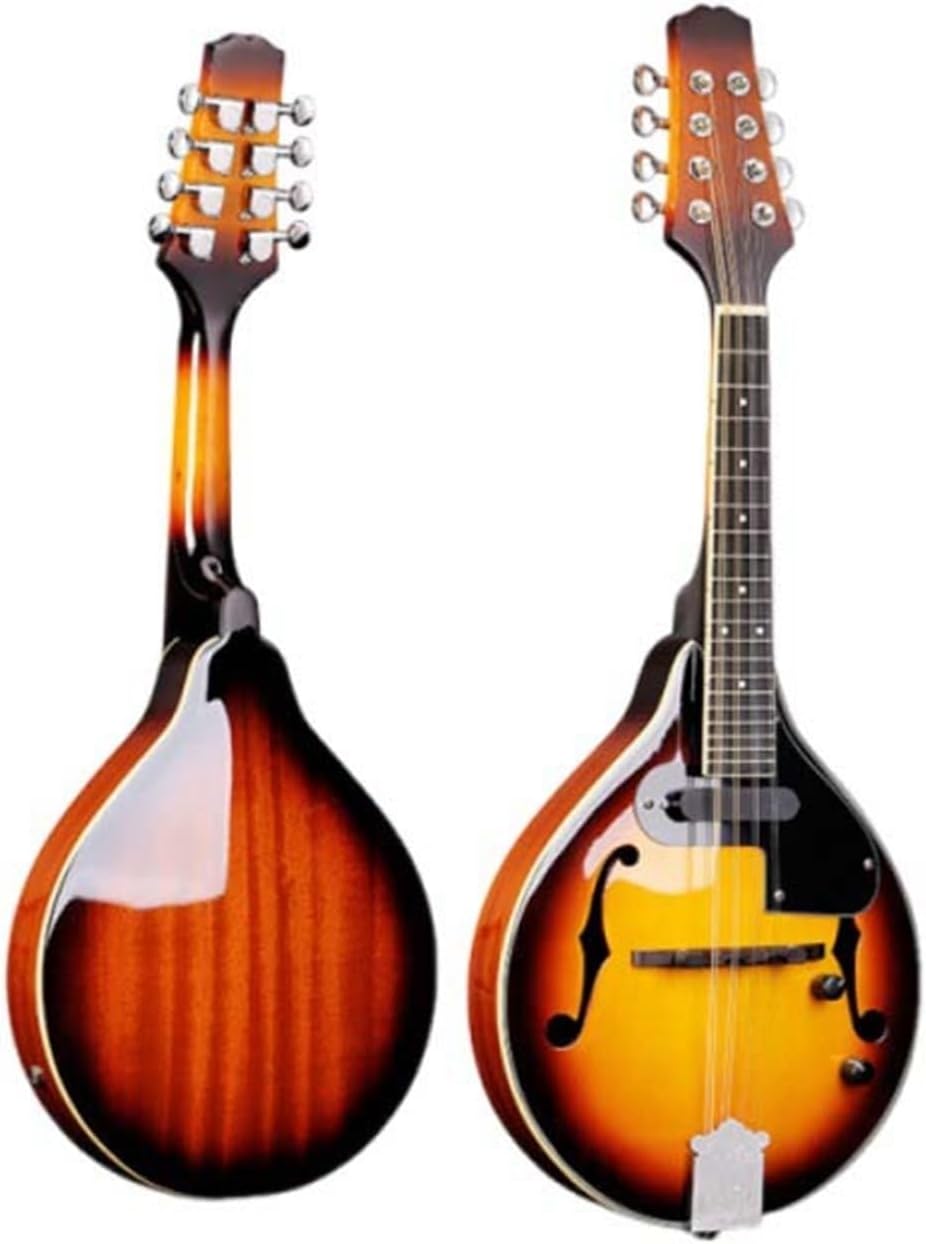 Electric Mandolin Eight String Guitar Set Musical Instrument Adult Beginner Beginner Mandolin String Instrument(Yellow)
