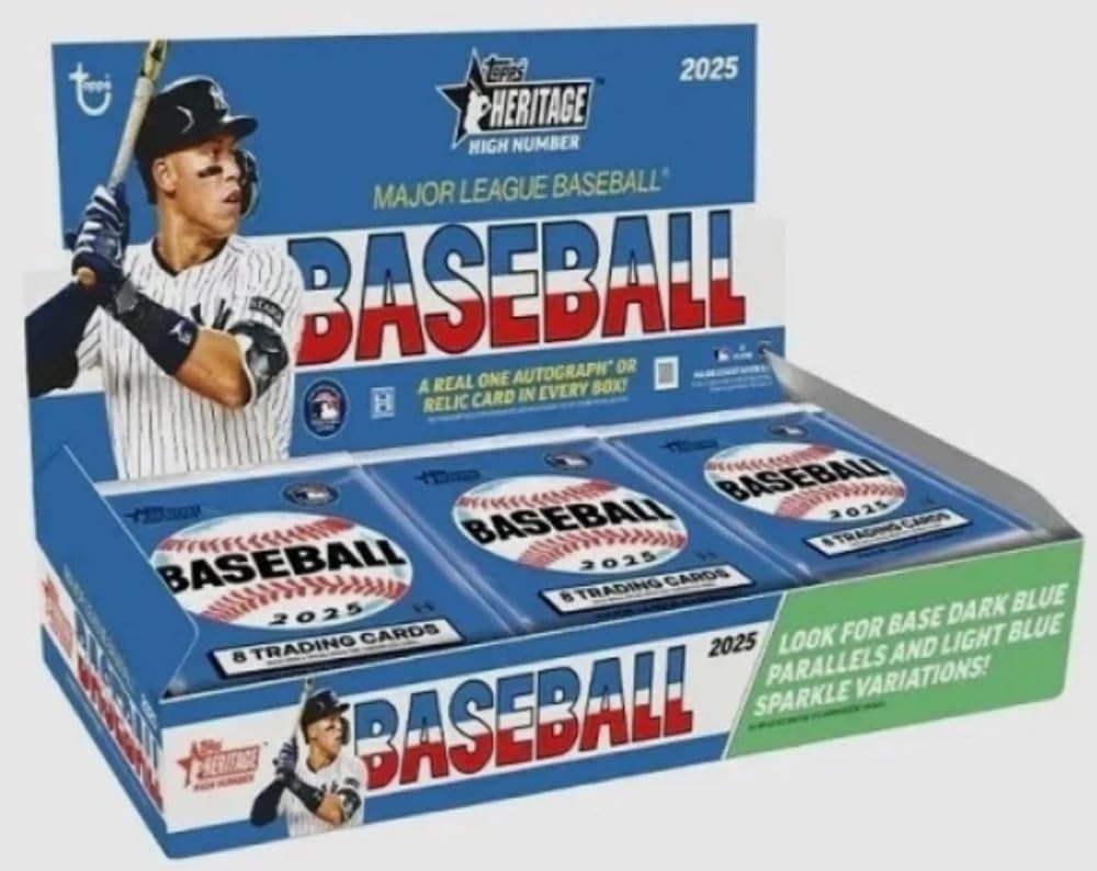 2025 Topps Heritage High Number Baseball Hobby Box - One Autograph or Relic in Every Box - (24 Packs per Box)
