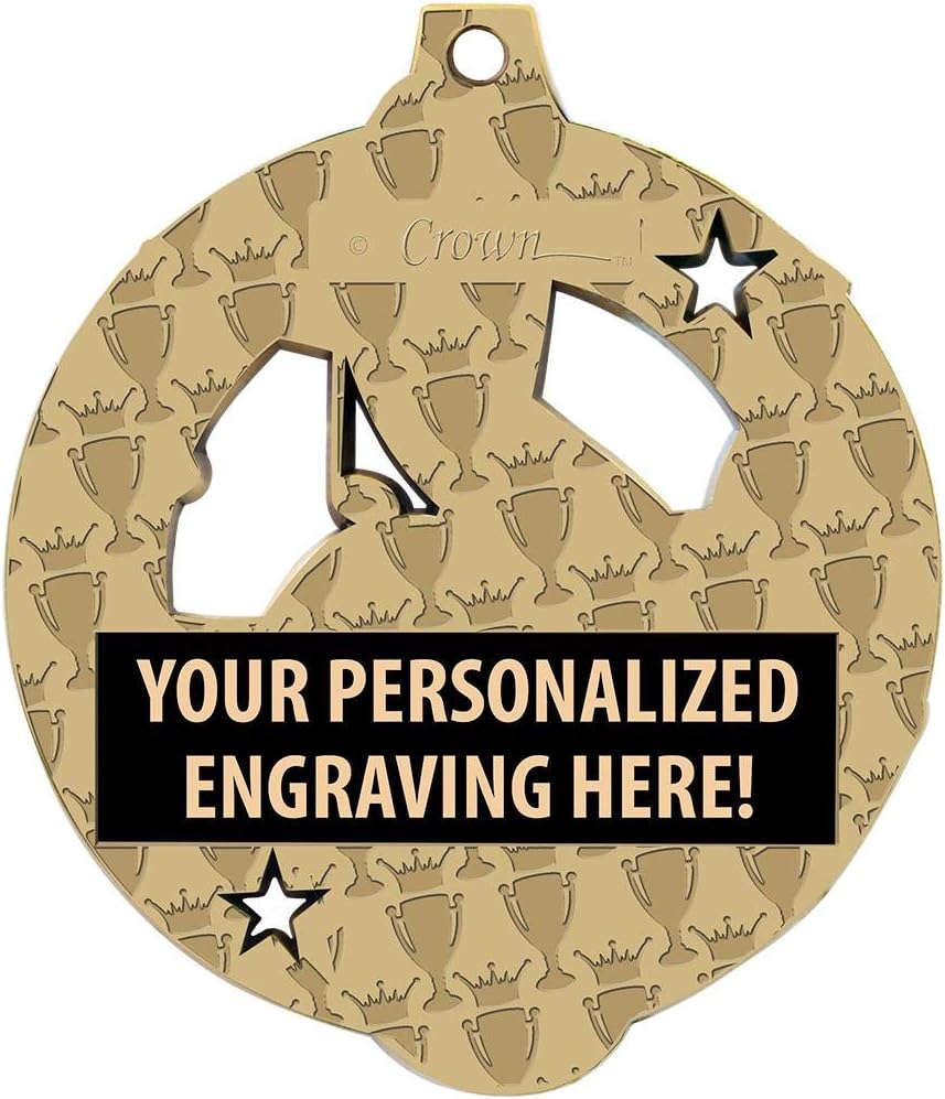 Crown Awards Custom Music Medals, 2 1/4' Shieldz Music Award Medals with Free Engraving