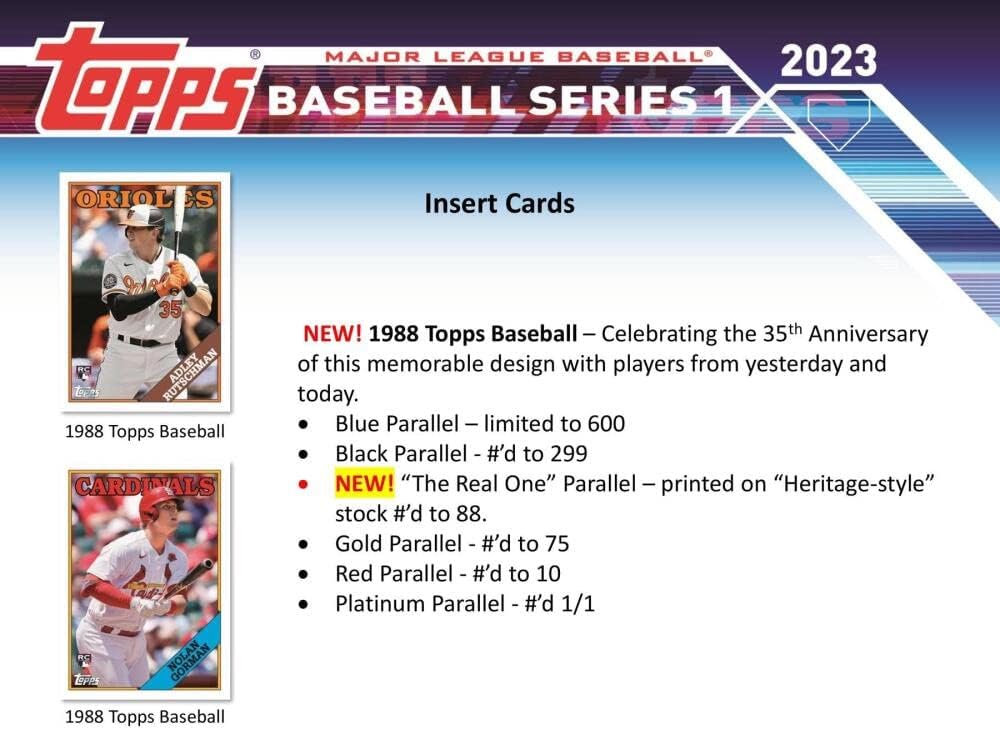 2023 Topps Series 1 Baseball Jumbo Box (10 Packs/46 Cards: 1 Auto, 2 Silver Packs)