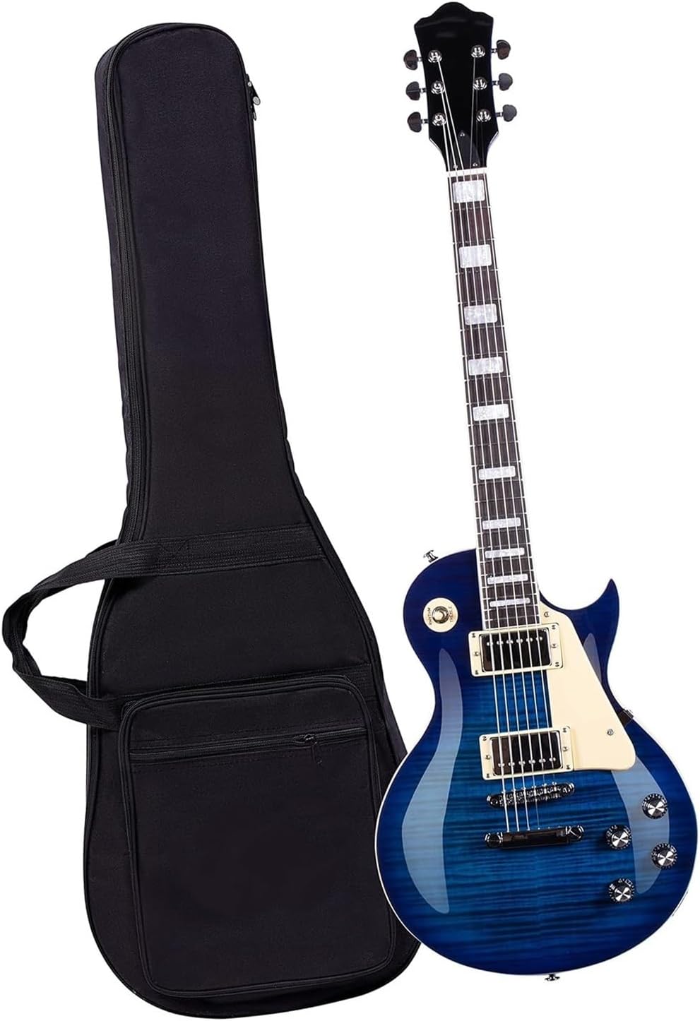 Solid Solid Electric Guitar With Gig Bag Ideal For Beginner Musicians Professional Electric Guitar(Blue)