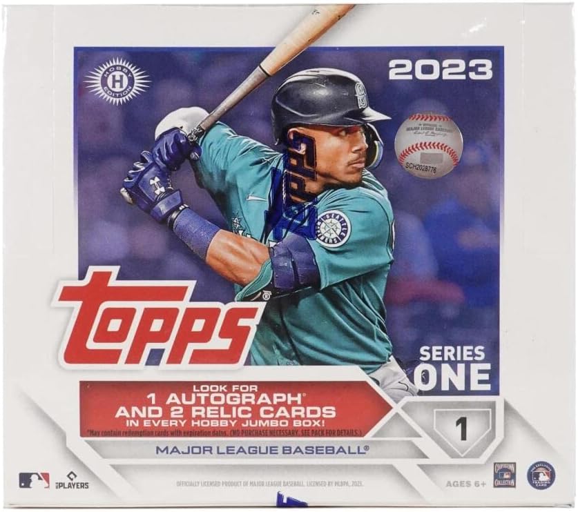 2023 Topps Series 1 Baseball Jumbo Box (10 Packs/46 Cards: 1 Auto, 2 Silver Packs)