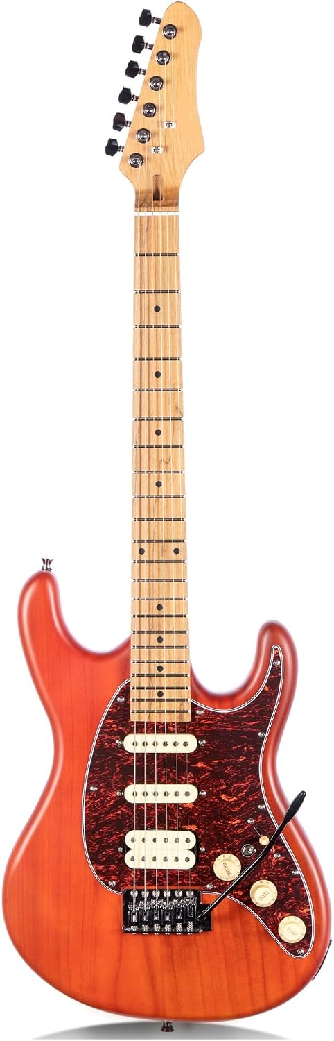 Electric Guitar Playing Practice Instrument Suitable For Beginners And Adults Professional Electric Guitar(Red)