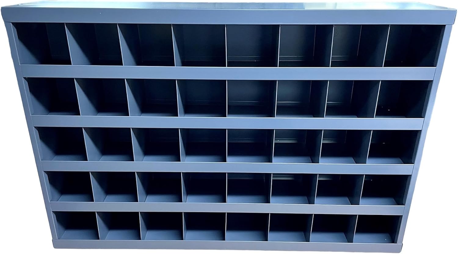 M&M Fasteners Cold Rolled Steel Powder Coated 40 Compartment Pigeon Hole Bin, Bolt Bin 33-3/4' L x 6-1/2' W x 22-1/4' H