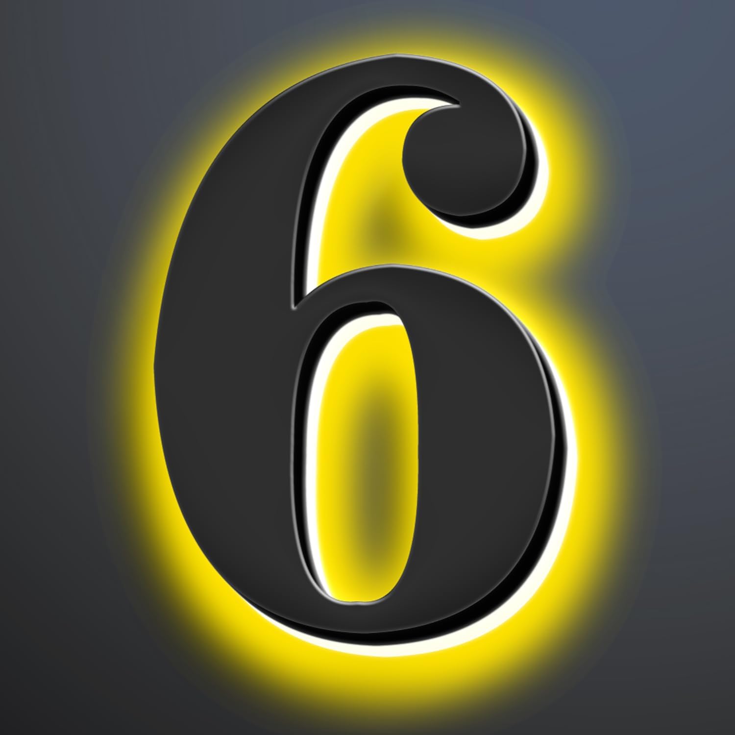 Backlit LED Illuminated House Numbers 20 Inch, Stainless Steel Hand-Polished For House Address Signs, Modern Light Up House Number, Metal Address Numbers With Lights,6