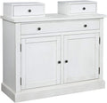 Signature Design by Ashley Chadworth Classic 1-Drawer Bakers Rack Base with Adjustable Shelf and Anti-Tipping Kits, White
